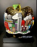 Charles Fazzino 3D Art Charles Fazzino 3D Art Pop Goes the Gold Apple (DX) Sculpture